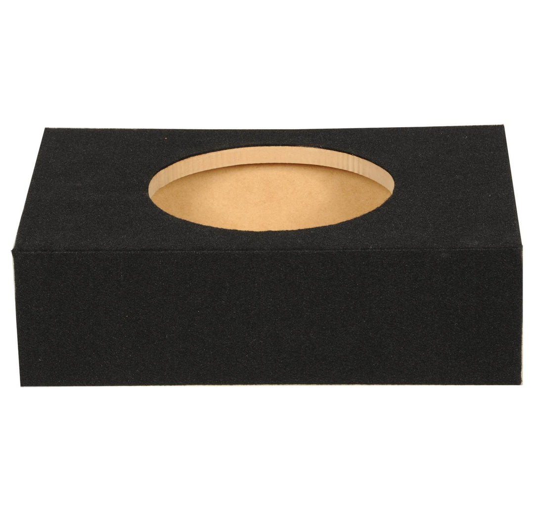 Q Power Shallow Single 12 In Sealed MDF Truck Subwoofer Enclosure Box (Open Box)