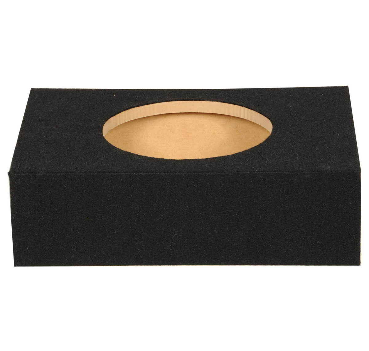 Q Power Shallow Single 12 In Sealed MDF Truck Subwoofer Enclosure Box (Open Box)