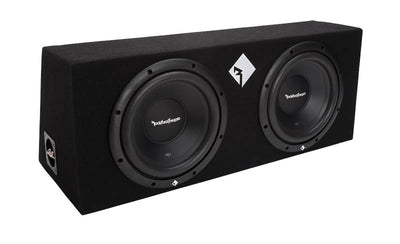 Rockford Fosgate R1-2X10 10" 800W Dual Subwoofer + Sub Box + 2800W Amp + Amp Kit