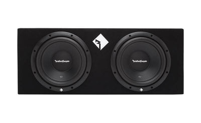 Rockford Fosgate R1-2X10 10" 800W Dual Subwoofer + Sub Box + 2800W Amp + Amp Kit