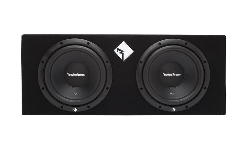 Rockford Fosgate R1-2X10 10" 800W Dual Subwoofer + Sub Box + 2800W Amp + Amp Kit