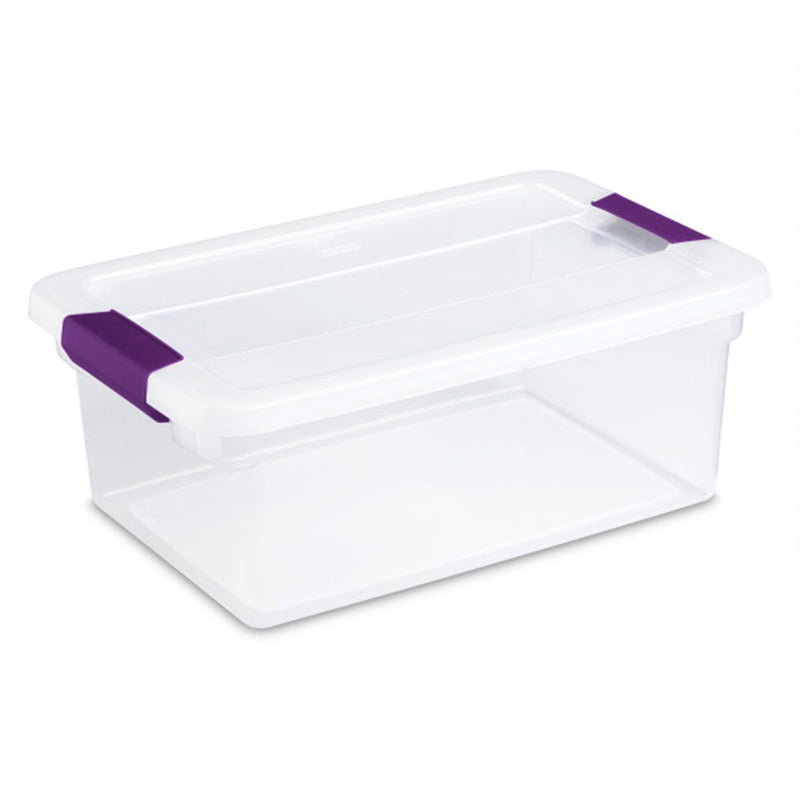 Sterilite 15 Qt. Plastic Stackable Storage Container Tote with Lid (48 Pack)