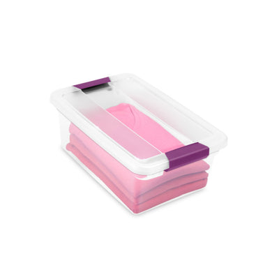 Sterilite 15 Qt. Plastic Stackable Storage Container with Lid, Clear (12 Pack) - VMInnovations