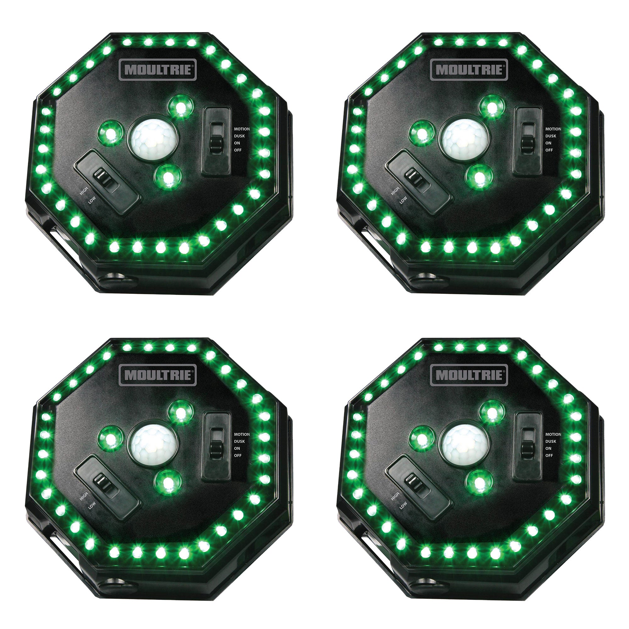 Moultrie Motion-Activated LED Feeder Hog Lights w/ 30FT Radius (4 Pack)