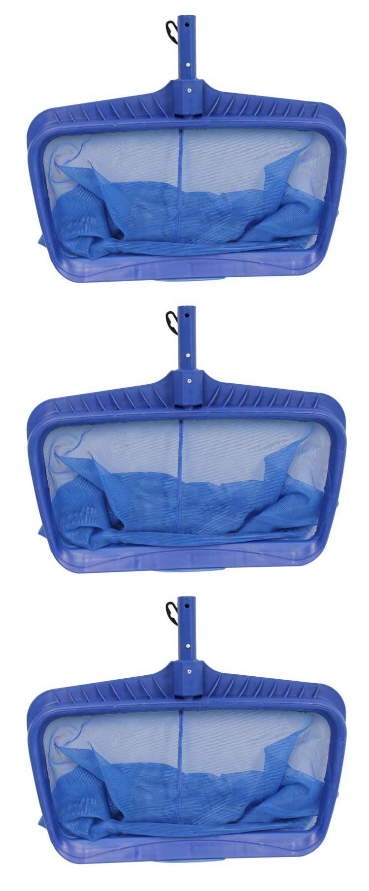 3) Swimline Hydro Tools 8040 Professional Heavy Duty Deep Bag Leaf Rake Pool Net - VMInnovations