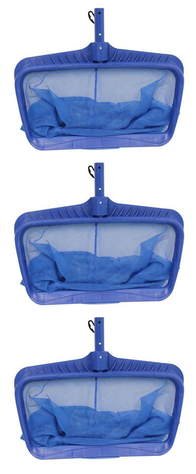 3) Swimline Hydro Tools 8040 Professional Heavy Duty Deep Bag Leaf Rake Pool Net - VMInnovations