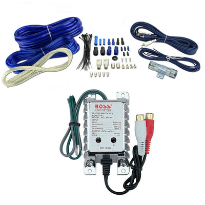 VM Audio 4 Gauge Car Amplifier Installation Wiring Wire Kit Amp + RCA+ Converter