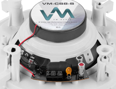 12 VM Audio Shaker 8" 200W 2 Way In Ceiling/Wall Surround Home Speakers (Twelve)
