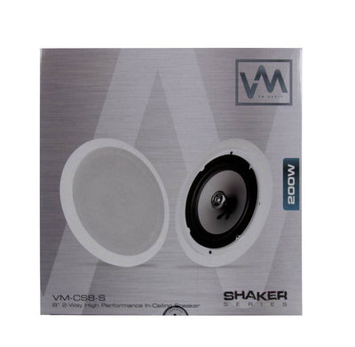 12 VM Audio Shaker 8" 200W 2 Way In Ceiling/Wall Surround Home Speakers (Twelve)