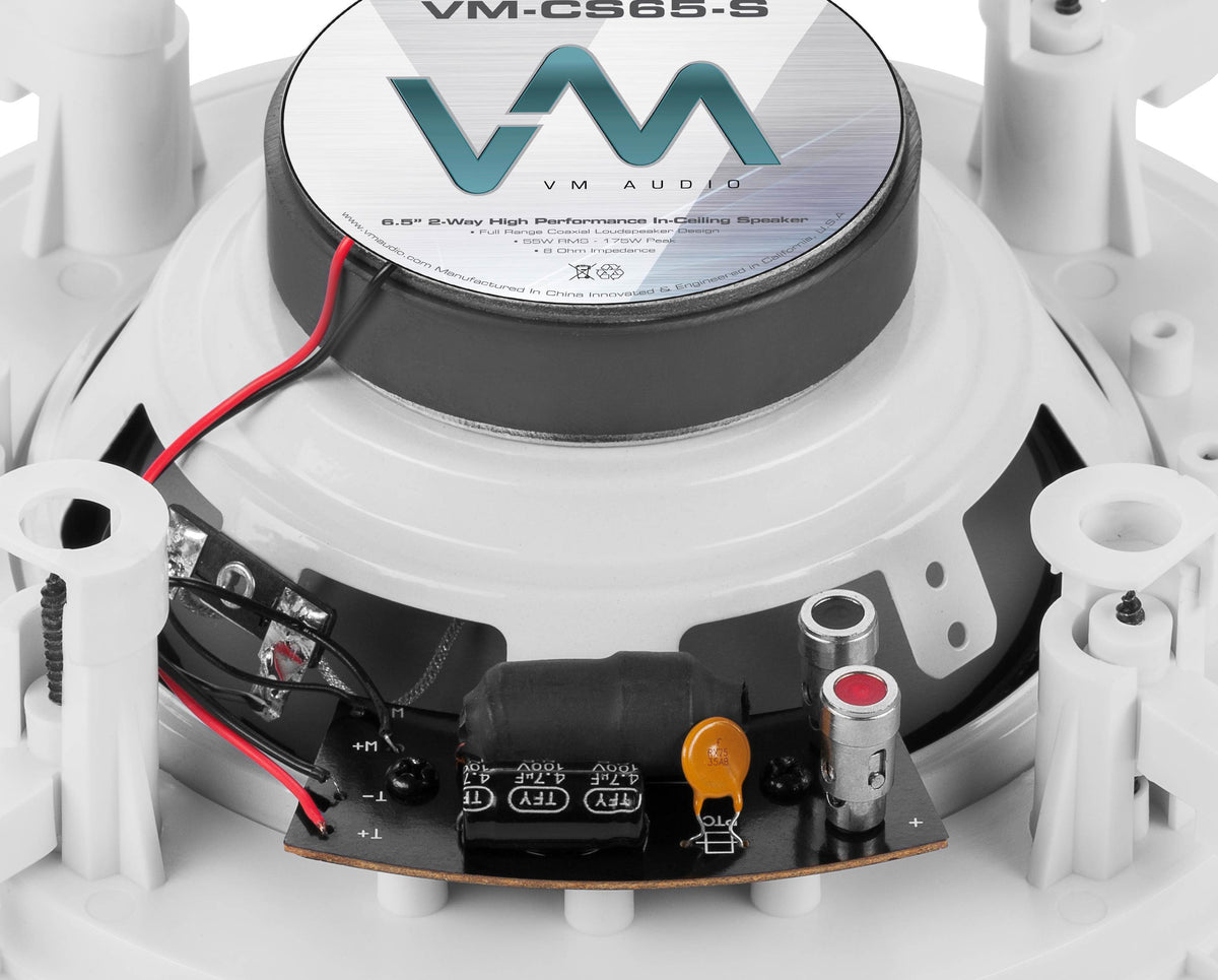 8 VM Audio Shaker 6.5" 175W 2 Way In Ceiling/Wall Surround Home Speakers (Eight)
