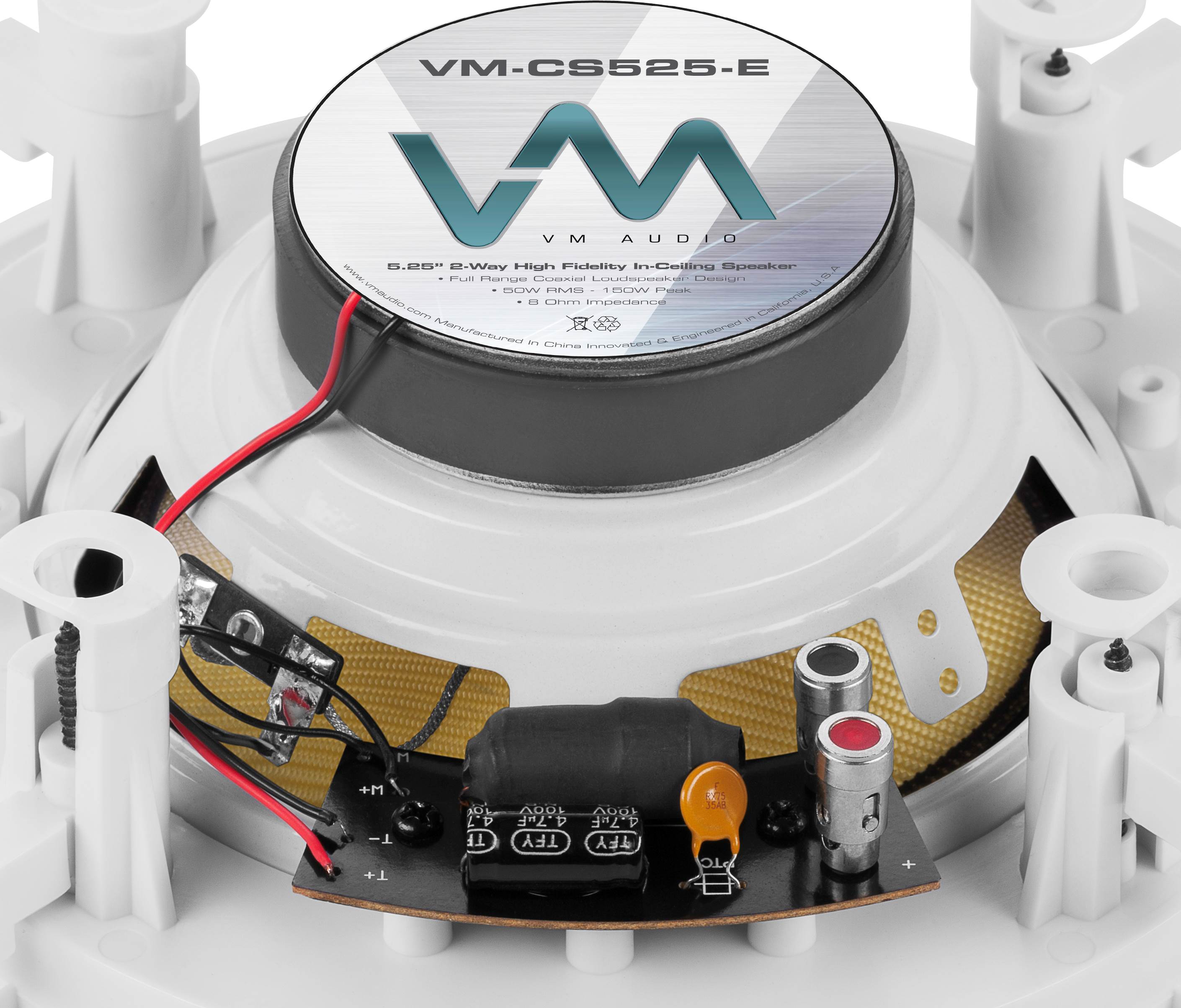 2 VM AUDIO Elux 5.25" 300 Watt 2 Way In Ceiling/Wall Surround Home Speakers Pair