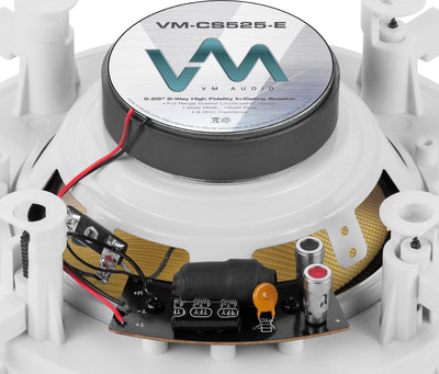 2 VM AUDIO Elux 5.25" 300 Watt 2 Way In Ceiling/Wall Surround Home Speakers Pair