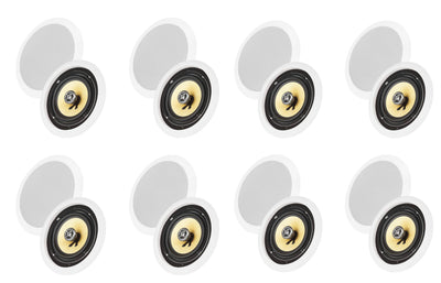16) VM AUDIO Elux 5.25" 150 Watt In Ceiling/Wall Surround Home Speakers Sixteen
