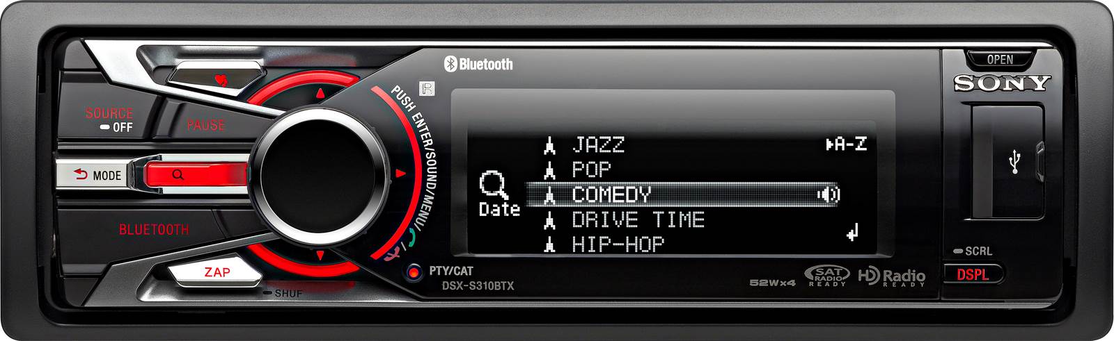 Sony DSX-S310BTX MP3/USB Car Digital Media Receiver Bluetooth Pandora - Open Box