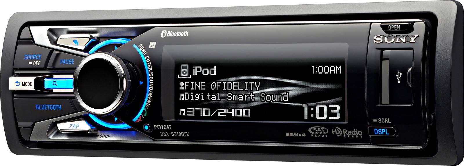 Sony DSX-S310BTX MP3/USB Car Digital Media Receiver Bluetooth Pandora - Open Box