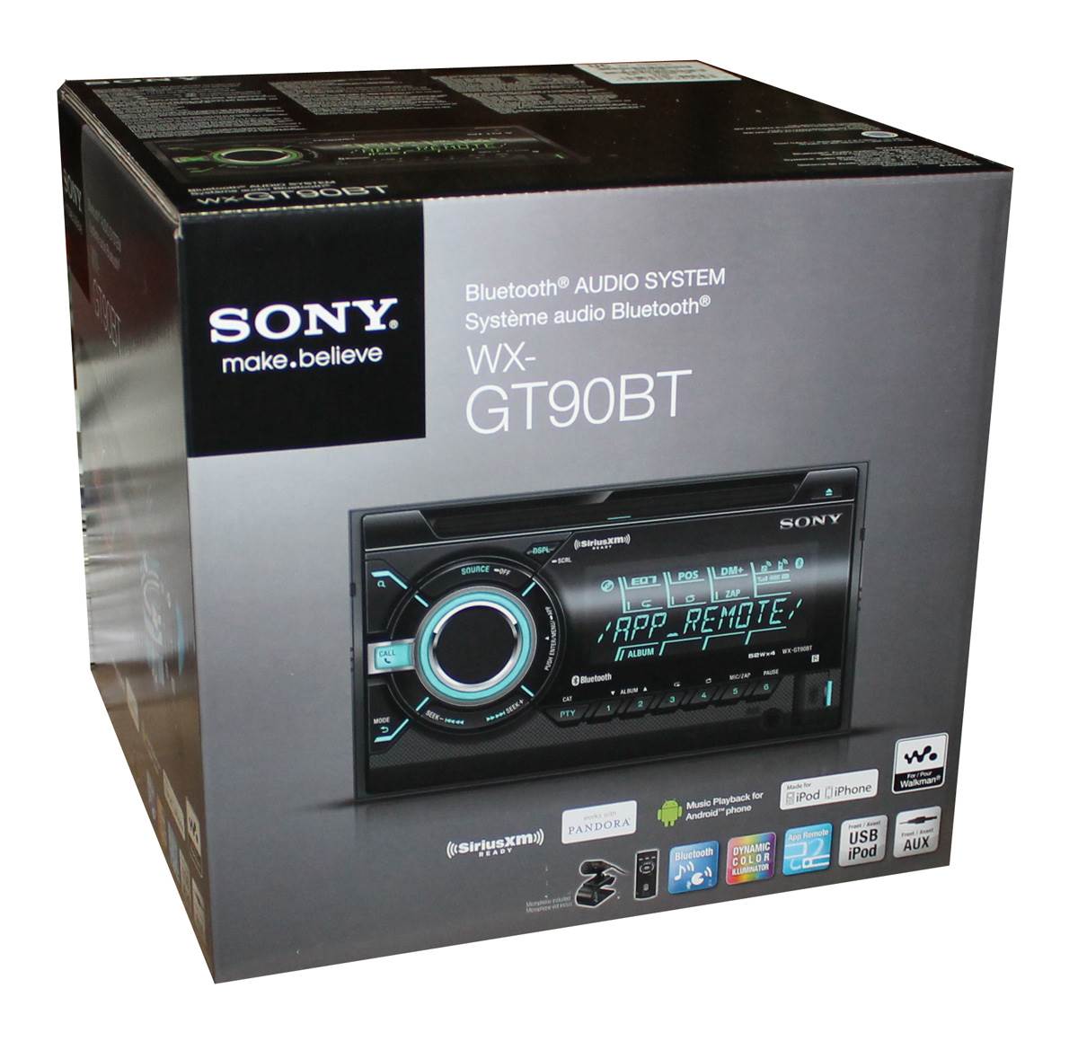 Sony WX-GT90BT CD/MP3 AUX App Remote Car Receiver Stereo Bluetooth - Open Box