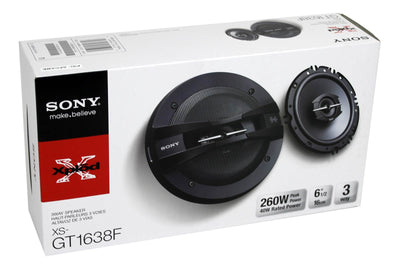 2) Sony XS-GT1638F 6.5" 260 Watt 3-Way Car Coaxial Speakers Stereo - Open Box