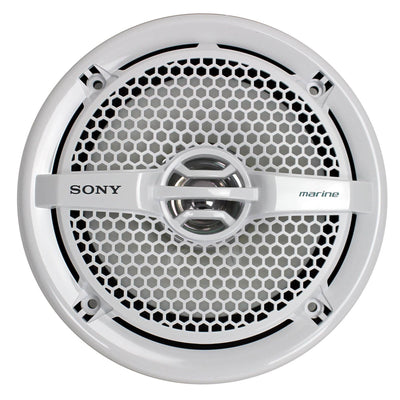 Sony 6.5" 140 Watt Dual Cone Marine Stereo Speakers, White (Open Box) (2 Pack) - VMInnovations