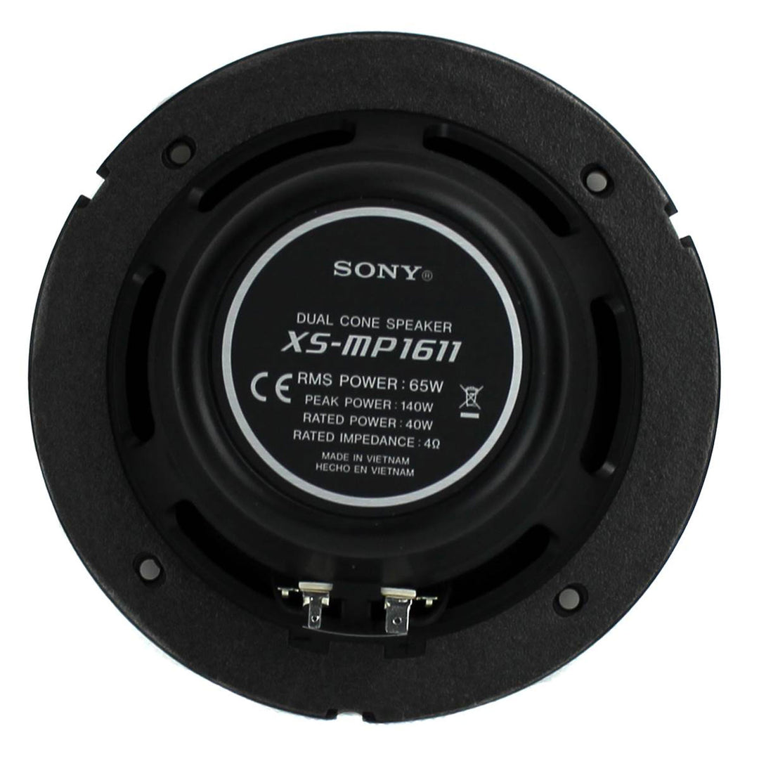 Sony 6.5" 140 Watt Dual Cone Marine Stereo Speakers, White (Open Box) (2 Pack)