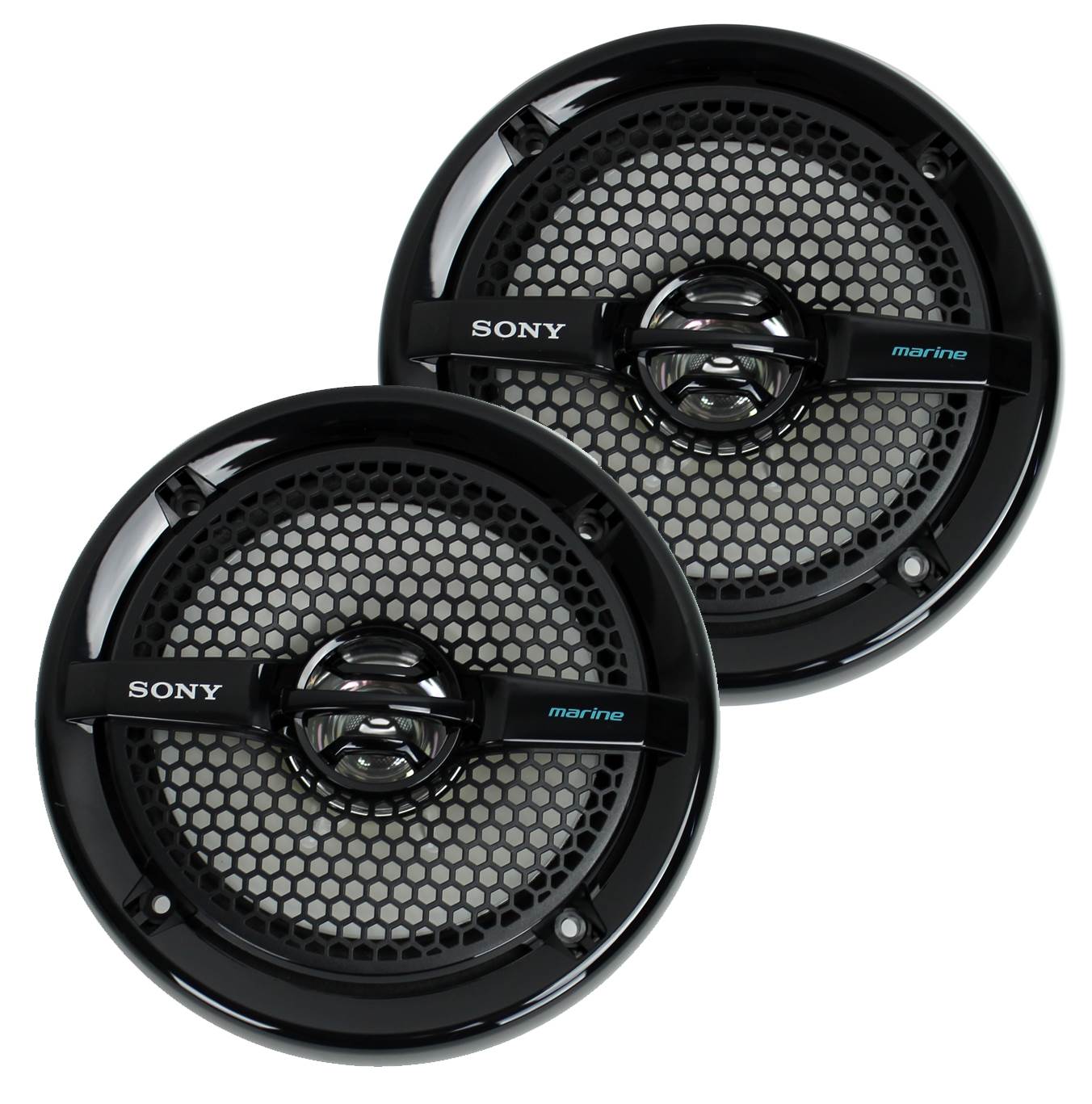 2) Sony XS-MP1611B 6.5" 140W Dual Cone ATV/UTV Speakers Stereo Black (For Parts) - VMInnovations