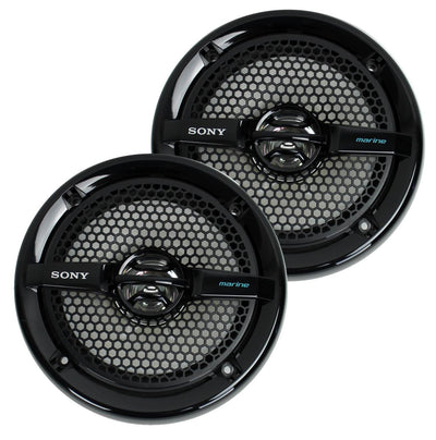 2) Sony XS-MP1611B 6.5" 140W Dual Cone ATV/UTV Speakers Stereo Black (For Parts) - VMInnovations