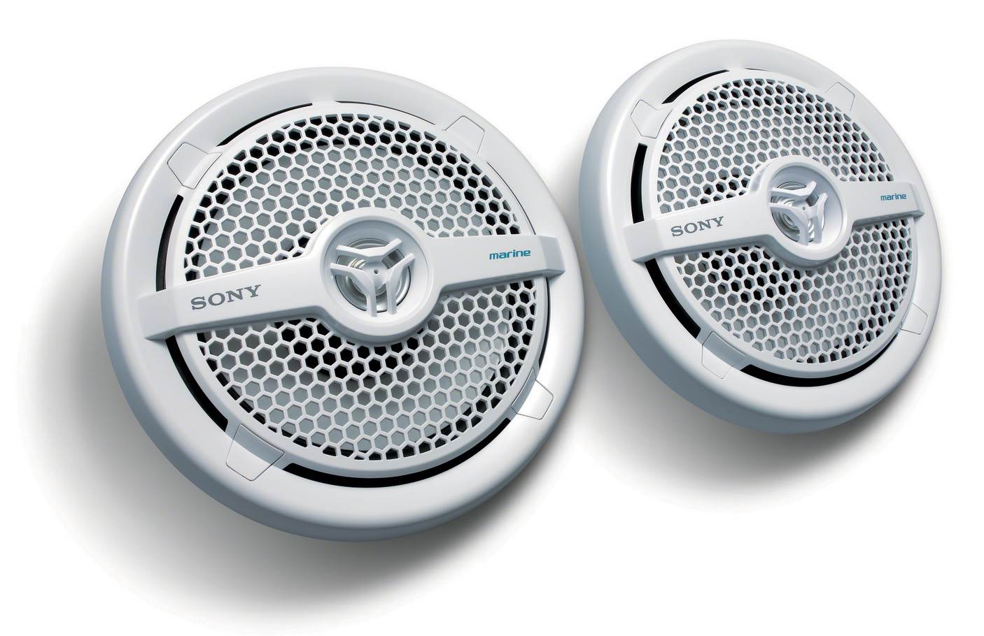 2) New Sony XS-MP1621 6.5" 160 Watt 2-Way Marine Speakers Stereo White XSMP1621