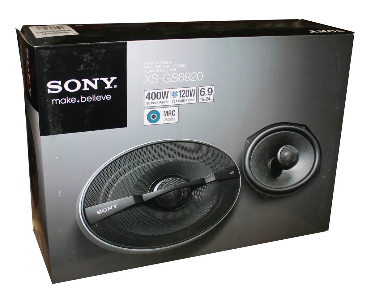 2) New Sony XS-GS6920 6x9" 400 Watt 2-Way Car Audio Coaxial Speakers - Open Box