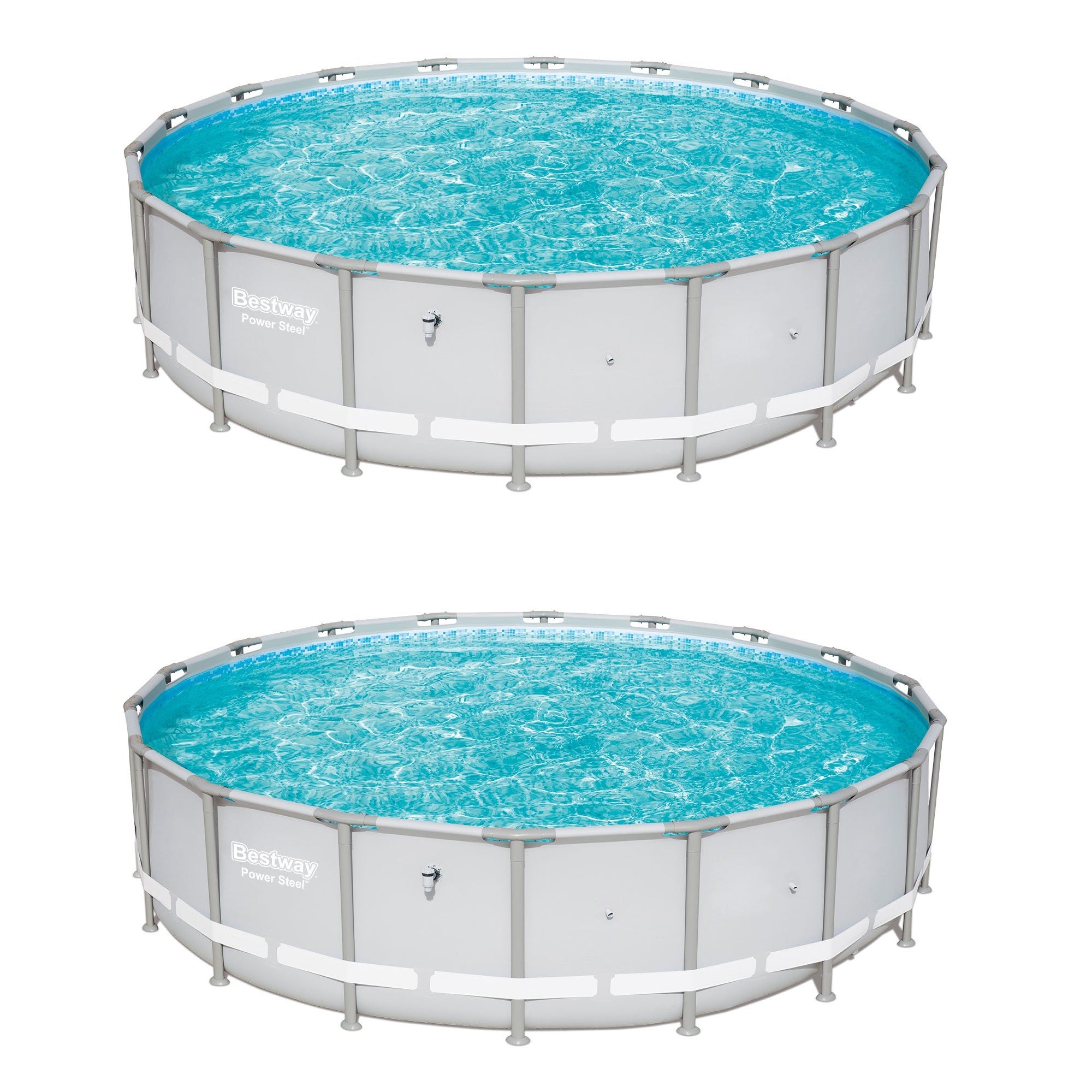 Bestway Power Steel 18ft x 48in Round Above Ground Swimming Pool Frame (2 Pack)