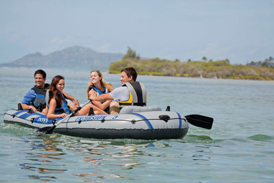 Intex Inflatable Excursion 5 Person Boat Set & Intex Explorer K2 Kayak, 2-Person