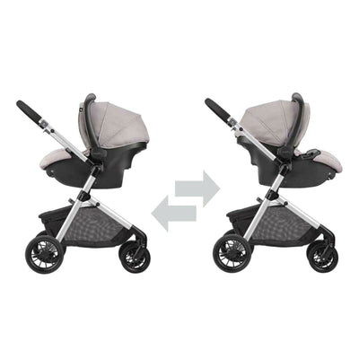 Evenflo Pivot Stroller and Infant Car Seat Travel System, Sandstone (Open Box)