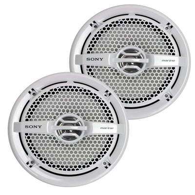 Sony XS-MP1611 6.5" 280 Watt Dual Cone Marine Stereo Speakers, White, 2 Pairs - VMInnovations