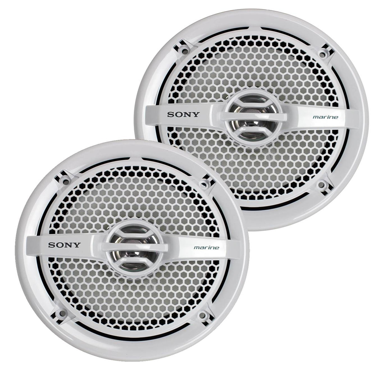 Sony XS-MP1611 6.5" 280 Watt Dual Cone Marine Stereo Speakers, White, 2 Pairs