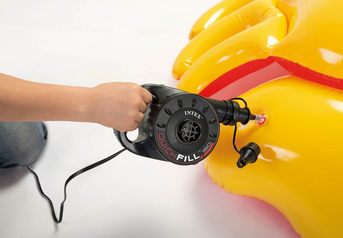 INTEX 120V Quick-Fill AC Power Recreational Air Pump w/ 3 Nozzles (Damaged)