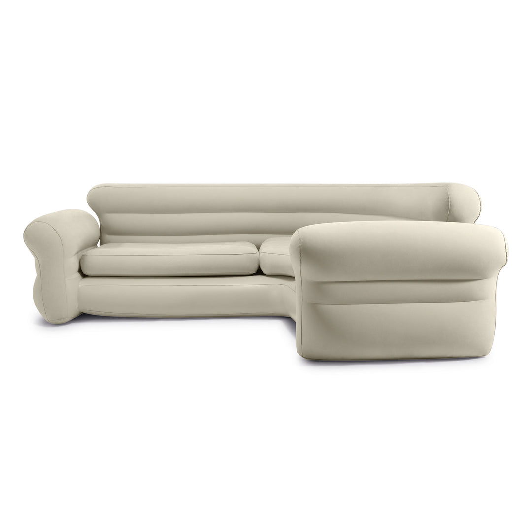 Intex Inflatable Corner Living Room Neutral Sectional Sofa | 68575EP (Open Box) - VMInnovations