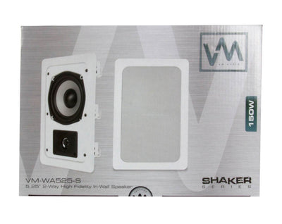 4) VM AUDIO Shaker 5.25" 150 Watt 2 Way In-Wall Surround Sound Home Speaker Four
