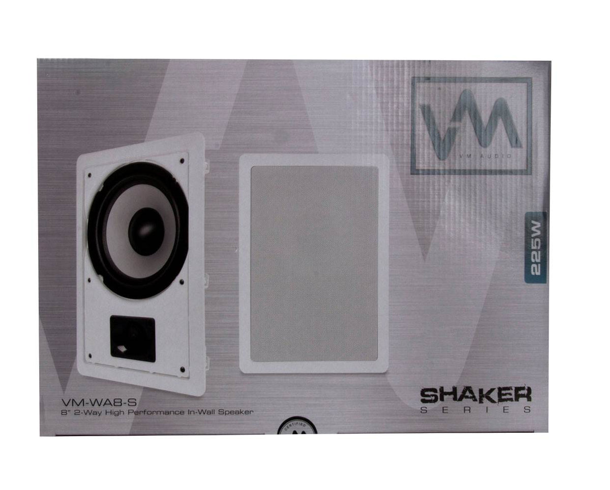 4 VM AUDIO 8" 200W 2 Way In-Wall Surround Sound Home In Wall Speakers Four