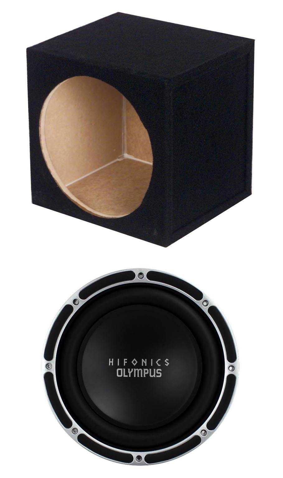 Hifonics OLM800D2 12" 1600 Watt Dual 2-Ohm Car Subwoofer + Single Sealed Sub Box