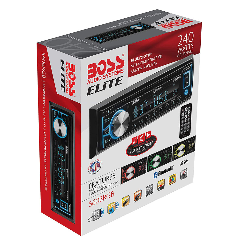 Boss Audio Systems 560BRGB Single DIN Detachable Bluetooth Multimedia Player