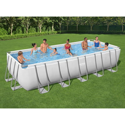 Bestway 5611YE 21ft x 9ft x 52In Steel Frame Above Ground Swimming Pool Set