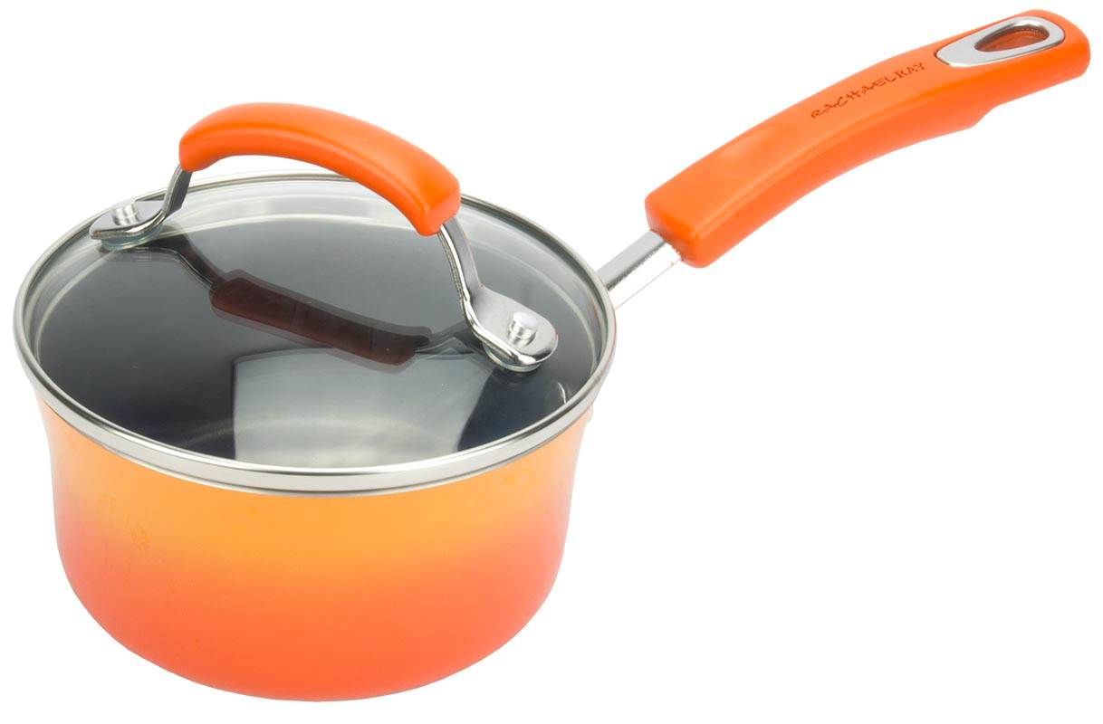 Rachael Ray 10-Piece NonStick Hard Enamel Cookware Set Pots Pans (Open Box)