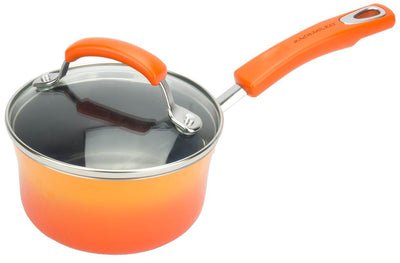 Rachael Ray 10-Piece NonStick Hard Enamel Cookware Set Pots Pans (Open Box)
