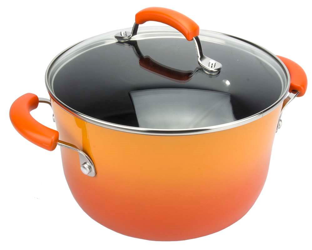 Rachael Ray 10-Piece NonStick Hard Enamel Cookware Set Pots Pans (Open Box)