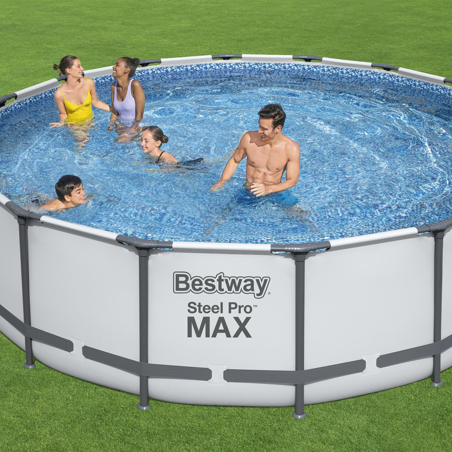 Bestway Steel Pro MAX 16 x 4 Foot Above Ground Round Pool Set w/ Accessory Kit - VMInnovations