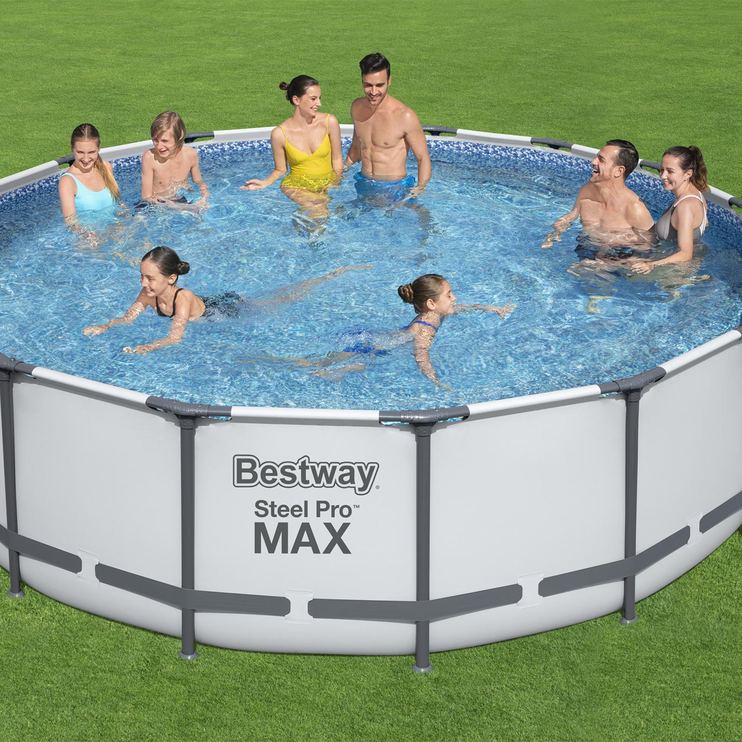 Bestway Steel Pro MAX 16 x 4 Foot Above Ground Round Pool Set w/ Accessory Kit - VMInnovations