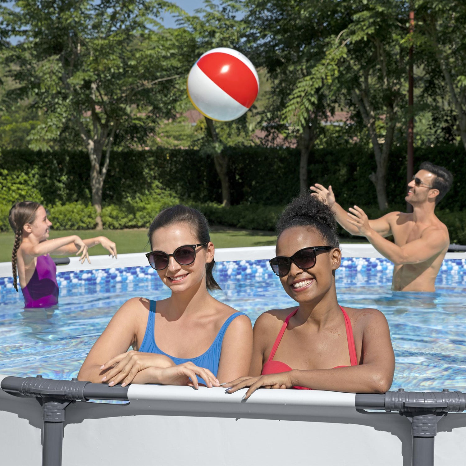 Bestway Steel Pro MAX 16 x 4 Foot Above Ground Round Pool Set w/ Accessory Kit - VMInnovations