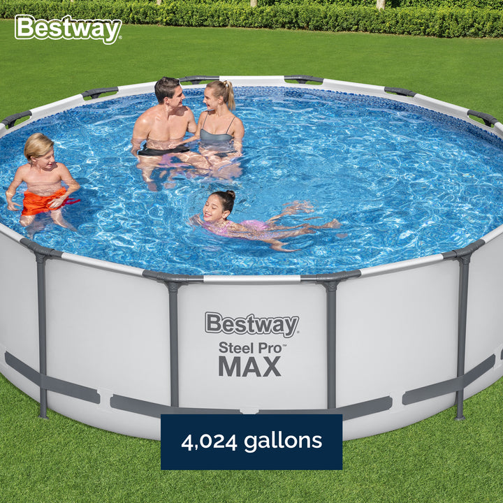 Bestway Steel Pro MAX 14 x 4 Foot Above Ground Round Pool Set (For Parts)