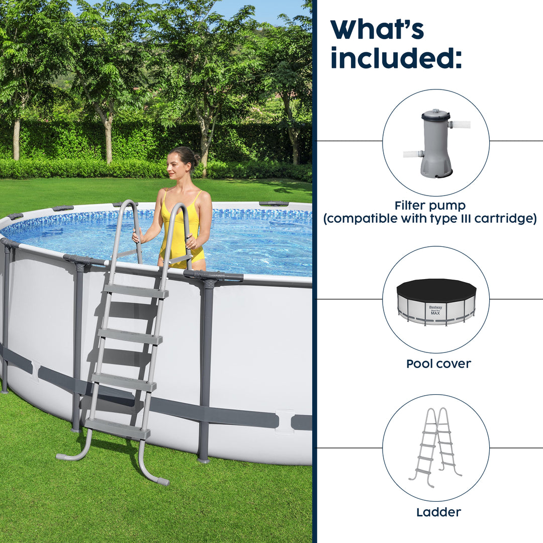 Bestway Steel Pro MAX 14 x 4 Foot Above Ground Round Pool Set (For Parts)