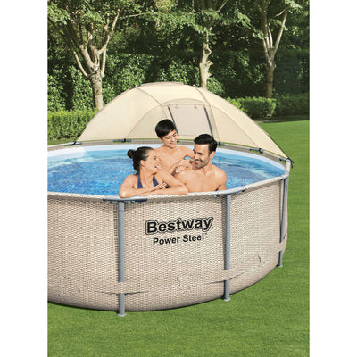 Bestway 13 Ftx42 Inches Power Steel Frame Pool Set with Canopy (Open Box)