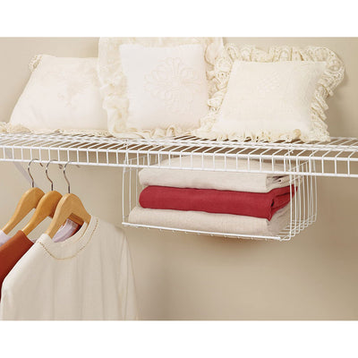ClosetMaid 17 Inch Hanging Basket for Wire Shelving Closet Organizer (Open Box) - VMInnovations