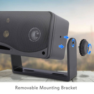 Pyle 3.5" 3-Way Weather Proof Mini Box Speaker System Black (Open Box) (6 Pack) - VMInnovations